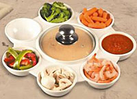 Ceramic Tray with Dip Bowl