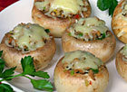 Cheese and Sausage Stuffed Mushrooms