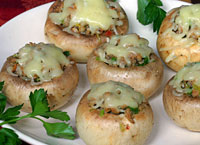 Cheese and Sausage Stuffed Mushrooms