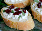 Cranberry and Goat Cheese Bruschetta