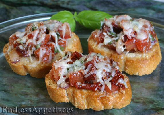 Double Tomato and Cheese Bruschetta