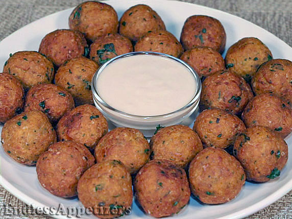 Garbanzo Balls with Tahini Sauce