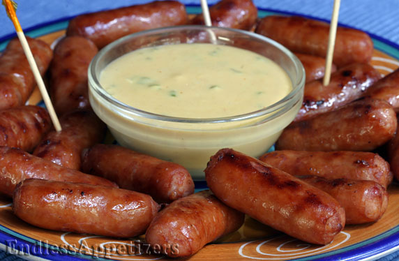 Little Smokies with Dijon Cheese Dip