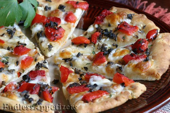 Mozzarella and Roasted Red Pepper Flatbread