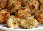 Pesto-Stuffed Crab Balls