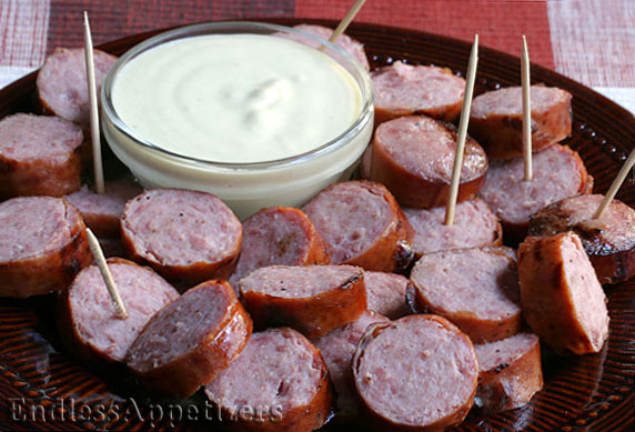 Sausages with Mustard Cream