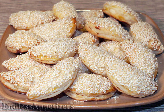 Sesame Cheddar Turnovers